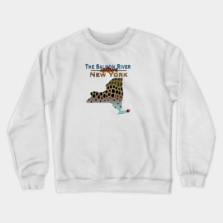 The Salmon River New York Crewneck Sweatshirt